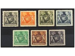 ** LIECHTENSTEIN. Mi.46B/52B. 1921. COMPLETE Set, Perf. 12 1/2, Never Hinged. Michel.320€. - Other & Unclassified