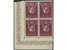 ** LIECHTENSTEIN. Yv.128 (4). 1935.  5 Fr.  Lilac. Block Of Four, Never Hinged. LUXE. - Other & Unclassified