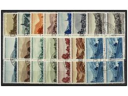 ° LIECHTENSTEIN. Mi.224/37 (4). 1944. Complete Set. Block Of Four. Fine In Used. Michel.152€. - Autres & Non Classés