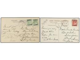 MARRUECOS INGLES. 1910-11. Two Postcards From MAZAGAN And MOGADOR To ENGLAND. - Other & Unclassified