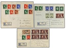 MARRUECOS INGLES. 1937-38. Three Registered Covers. - Andere & Zonder Classificatie