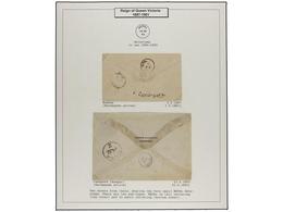 NEPAL. 1887-93. TWO Covers From India, Bearing Two Subtypes Of Small  NEPAL  Datestamp. - Autres & Non Classés