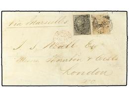 FILIPINAS. 1860, August 12. MANILA To LONDON. Via Singapore-Suez-Alexandria-Marseilles. Received On Front,  October 16.  - Other & Unclassified