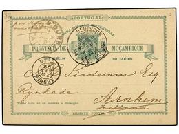 MOZAMBIQUE. 1894. MOZAMBIQUE A HOLANDA. Entero Postal De  30 Reis , Mat.  DEUTSCHE SEEPOST/OST-AFRIKANISCHE/HAUPLINIE,   - Autres & Non Classés
