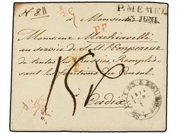 RUSIA. 1824. ST. PETERSBURG To CÁDIZ (Spain). Envelope (without Text) Addressed To Russian Consul In Cadiz. Sent Via MEM - Autres & Non Classés