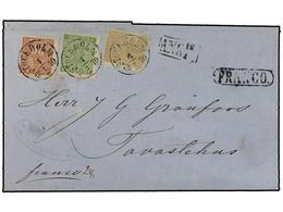 SUECIA. 1870 (Jan 1). Entire Letter At  28 öre  Rate To Tavastehus, Finland Franked By 1858  5ö  Green (with Plate Flaw) - Other & Unclassified