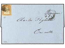 SUIZA. 1855. BALE Correo Interior.  5 Rp.  Castaño Rojo, Tirada De Munich (Zu. 22Aa   4.000 SF), Margen Superior Ligeram - Other & Unclassified