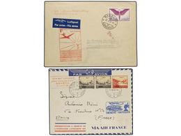 SUIZA. 1932-48. Cuatro  PRIMEROS VUELOS.  Zurich-Basel, Basel-U.S.A., Ginebra-Basel, Ginebra-Italia. - Other & Unclassified