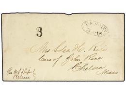 ESTADOS UNIDOS. (1850 CA.). Envelope Without Contens, Endorsed  'Per US Ship Release'  And  'Care Of John Rice Chelsea,  - Altri & Non Classificati