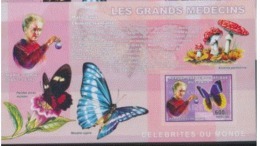 Congo 2006 Nobel Marie Curie Butterflies Papillons Mushrooms Champignons IMPERF - Nobel Prize Laureates