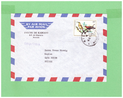 1986 REP. RWANDAISE AIR MAIL COUVERT WITH 1 STAMP TO SWISS - Gebraucht