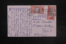 BERMUDES - Affranchissement Plaisant De Hamilton Sur Carte Postale En 1956 Pour Paris - L 27353 - Bermudas