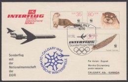 U 7 C 2 "Sonderflug Olympiade Calgary", Pass. Sst. - Sobres - Usados