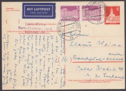 P 42, Bedarf Mit Zusatzfrankatur Per Luftpost - Postcards - Used