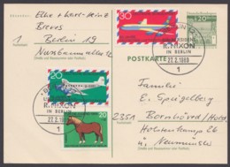 P 71, Mit Zusatzfr. Gelaufen, Sst "Nixon-Besuch", 1969 - Postkaarten - Gebruikt