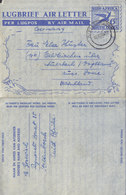 South Africa Postal Stationery Ganzsache Entier Lugbrief Airletter Aerogramme STELLENBOSCH 1952 WALDKIRCHEN Russian Zone - Posta Aerea