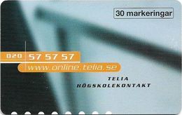 Sweden - Telia - Högskolekontakt Orange I - 30U, 01.1998, 1.200ex, Used - Schweden