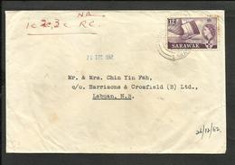 BRITISH SARAWAK 1962 TO LABUAN COVER, VERY FINE - Sarawak (...-1963)