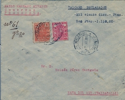 1938 , SALAMANCA , VALORES DECLARADOS , FREGENEDA - NAVA DEL REY , AMBULANTE SALAMANCA , ZAMORA - MEDINA - Briefe U. Dokumente