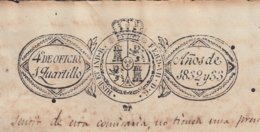 1832-PS-70 SPAIN ANTILLES CUBA PUERTO RICO REVENUE SEALLED PAPER. 1832-33. SELLO 4to OFICIO. - Impuestos