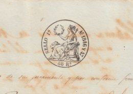 1846-PS-71 SPAIN ANTILLES CUBA PUERTO RICO REVENUE SEALLED PAPER. 1846-47. SELLO 1ro. - Impuestos