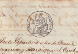 1846-PS-73 SPAIN ANTILLES CUBA PUERTO RICO REVENUE SEALLED PAPER. 1846-47. SELLO 2do. - Timbres-taxe