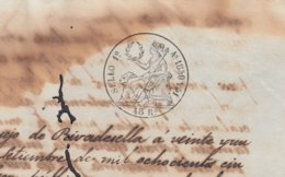 1850-PS-71 SPAIN ANTILLES CUBA PUERTO RICO REVENUE SEALLED PAPER. 1850-51. SELLO 1ro. - Impuestos