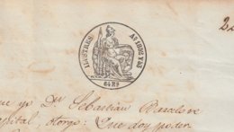 1852-PS-70 SPAIN ANTILLES CUBA PUERTO RICO REVENUE SEALLED PAPER. 1852-53. ILUSTRES. - Portomarken