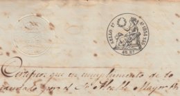 1854-PS-71 SPAIN ANTILLES CUBA PUERTO RICO REVENUE SEALLED PAPER. 1854-55. SELLO 1ro. - Timbres-taxe