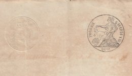 1854-PS-73 SPAIN ANTILLES CUBA PUERTO RICO REVENUE SEALLED PAPER. 1854-55. SELLO POBRES UNUSED - Strafport