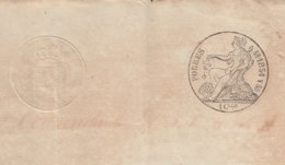 1854-PS-73 SPAIN ANTILLES CUBA PUERTO RICO REVENUE SEALLED PAPER. 1854-55. SELLO POBRES UNUSED - Timbres-taxe