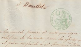 1856-PS-70 SPAIN ANTILLES CUBA PUERTO RICO REVENUE SEALLED PAPER. 1856-57. SELLO 1ro. - Segnatasse