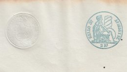 1856-PS-71 SPAIN ANTILLES CUBA PUERTO RICO REVENUE SEALLED PAPER. 1856-57. SELLO 3ro UNUSED - Segnatasse