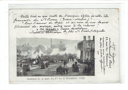 CPA ST PIERRE ET MIQUELON - ST PIERRE - INCENDIE DE LA NUIT DU 1ER AU 2 NOVEMBRE 1902 - Saint Pierre And Miquelon