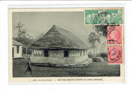 CPA WALLIS ET FUTUNA - 1. LANO - UNE CASE INDIGENE SERVANT DE GRAND SEMINAIRE - Wallis Y Futuna