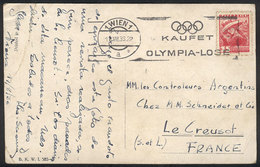 TOPIC OLYMPIC GAMES: Postcard Sent From Wien (Austria) To France, With Machine Cancel: KAUFET OLYMPIA-LOSE", Corner Crea - Other & Unclassified