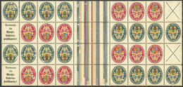 GERMANY: Michel 426 + 427, 1928 Coat Of Arms, Mini-sheet With Stamps, Gutters, Tete-beches And Labels. It Includes Miche - Used Stamps
