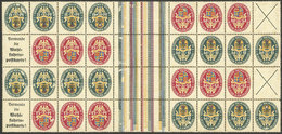 GERMANY: Michel 426 + 427, 1928 Coat Of Arms, Mini-sheet With Stamps, Gutters, Tete-beches And Labels. It Includes Miche - Gebruikt