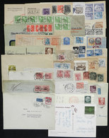 GERMANY: 35 Covers, Cards, Etc. + 1 Fragment Of Parcel Post Despatch Note, Used In Varied Periods, With Very Nice Postag - Sonstige & Ohne Zuordnung