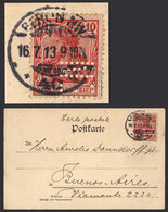 GERMANY: Postcard (view Of  Buckow, Märkische Schweiz) Sent To Argentina On 16/JUL/1913, Franked With 10Pf. Stamp With I - Other & Unclassified