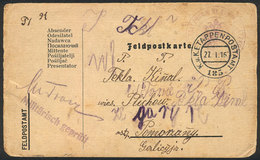 GERMANY: FELDPOST Postcard With Interesting "K.u.K. ETAPPEN POSTAMT" Postmark Of 27/JA/1916 - Andere & Zonder Classificatie