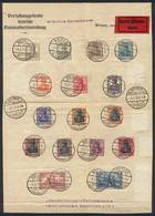 GERMANY: Page With 16 Stamps Of The Period With Special Postmark Of 8/FE/1919: WEIMAR - NATIONAL VERSAMMLUNG, Fine Quali - Altri & Non Classificati