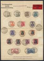 GERMANY: Page With 16 Stamps Of The Period With Special Postmark Of 8/FE/1919: WEIMAR - NATIONAL VERSAMMLUNG, Fine Quali - Andere & Zonder Classificatie