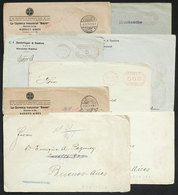 GERMANY: 8 Covers Sent To Argentina Between 1923 And 1924, With Meter Postages, Some Of HYPER INFLATION, Interesting! - Otros & Sin Clasificación