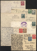 GERMANY: 6 Postcards Posted Between 1930 And 1995, Most To Argentina, With Nice Cancels (of A Ship At Sea In 1930, Other - Andere & Zonder Classificatie