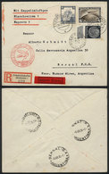 GERMANY: Cover Sent As Express Registered Printed Matter By ZEPPELIN To Argentina On 30/MAR/1936, Franked Mi.498 + 512 + - Otros & Sin Clasificación