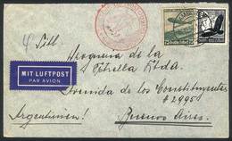 GERMANY: Air Mail Cover Sent To Argentina On 24/OC/1936, Franked With RM 1.75, VF Quality - Other & Unclassified