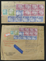 GERMANY: Large Cover Sent By Registered Air Post To Argentina On 10/OC/1958, Franked With DM 34.90 That Includes A Block - Sonstige & Ohne Zuordnung