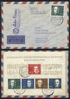 GERMANY: Cover Franked On Reverse With Souvenir Sheet Of 1959 Commemorating BEETHOVEN, Sent To Argentina On 9/NO/1959, E - Other & Unclassified