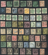 GERMANY: GERMAN STATES: Interesting Lot Of Old Stamps, Most Used And Almost All Of Fine To VF Quality. Completely Unchec - Sonstige & Ohne Zuordnung